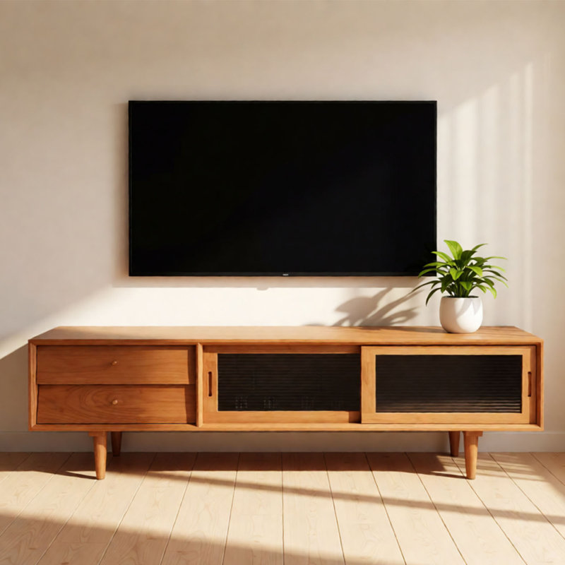 Meuble télé Simple Pine, H 19,68 po x L 78,74 po x l 15,74 po