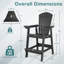 Outdoor Tall Adirondack Chairs With Connecting Tray-1063293682