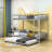 Twin Over Twin Metal Standard Bunk Bed With Twin Size Trundle-676351515