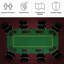 Plateau de poker Trademark - Tapis de jeu de cartes pliable - Table de Blackjack avec porte-gobelets et plateaux à jetons