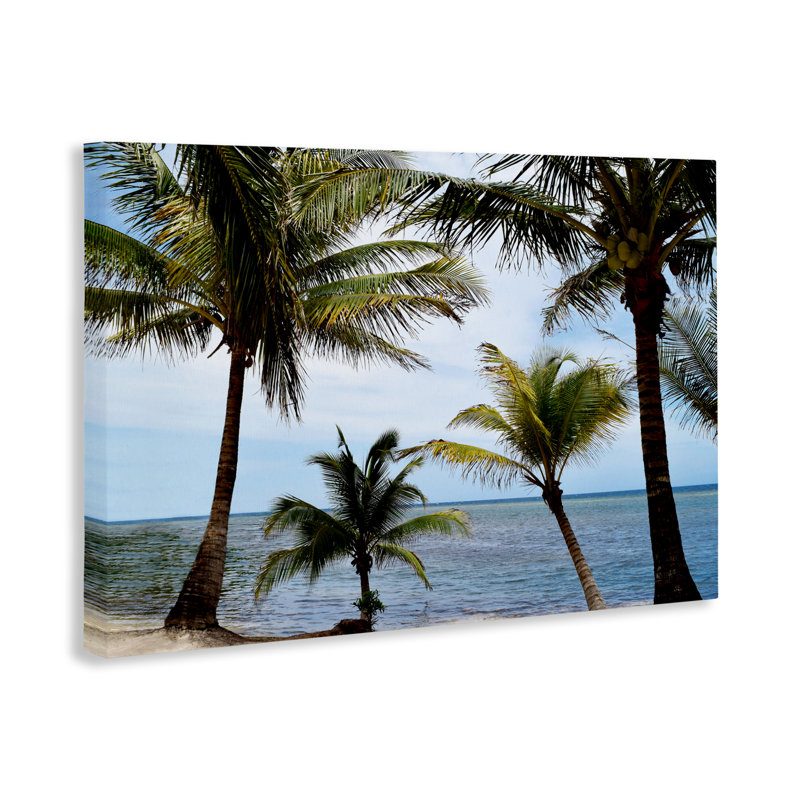 «Honduras Daytime Palms», toile par Natalie Carpentieri, H 30 po x l 45 po