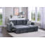 Canapé modulaire convertible en velours gris-121052264