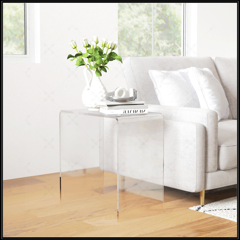 Table basse rectangulaire en acrylique 21 mm