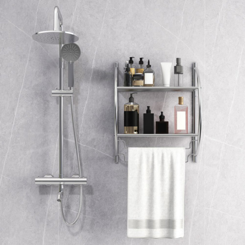 Porte-serviettes mural, Argent