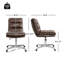 Chaise de bureau pivotante avec roulettes Paynesville-1150700074-1150700073