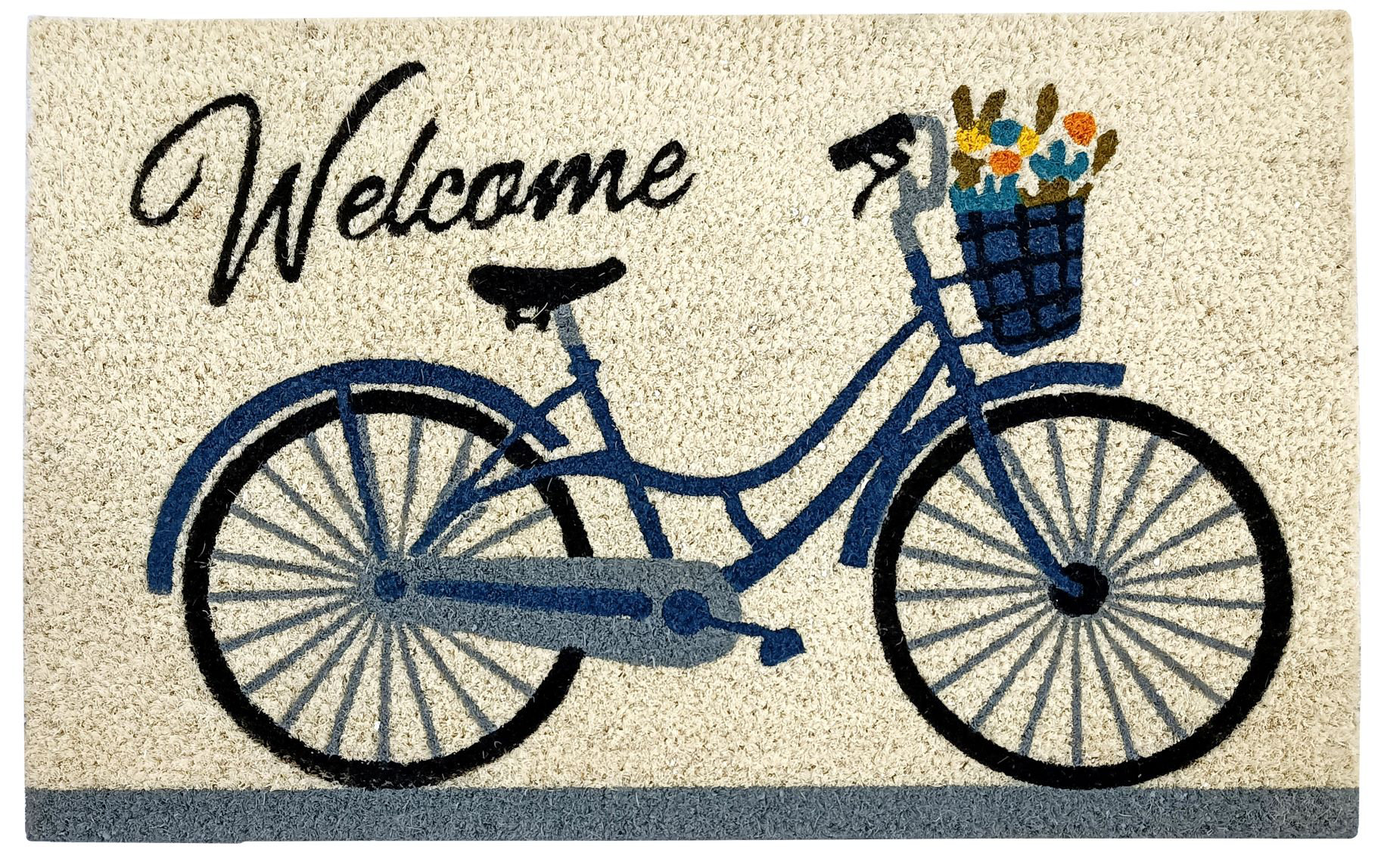 Garden Bicycle Coir Door Mat