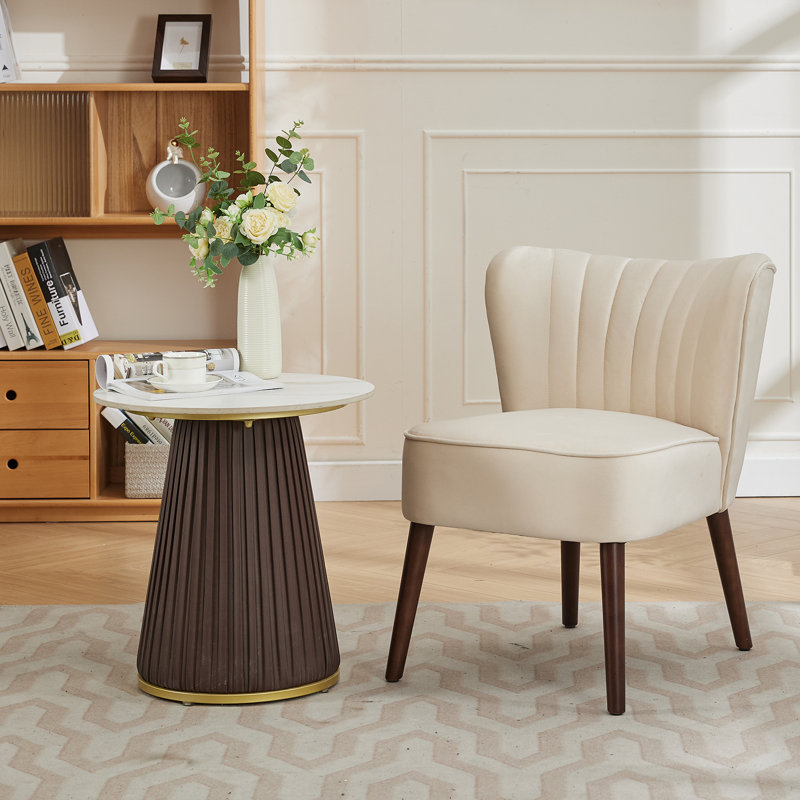 Upholstered Accent Chair, 67" H x 50" W x 59" D, Beige