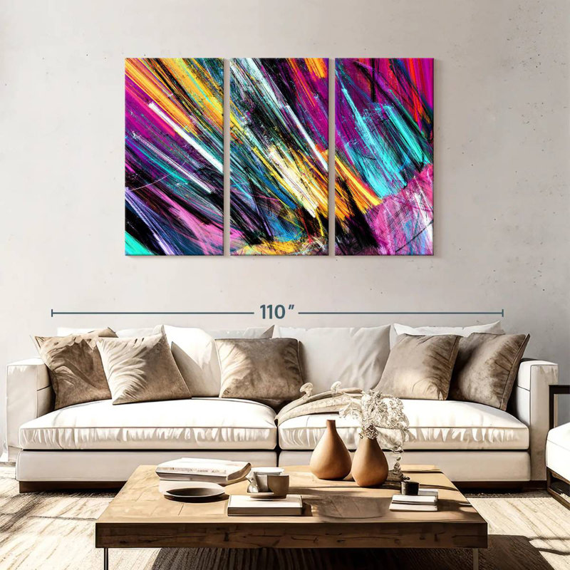 Avery Rainbow Abstract, 48" H x 74" W