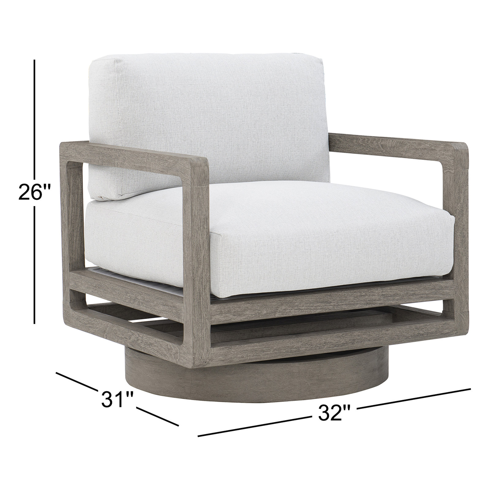 Tanah 32" Swivel Patio Chair