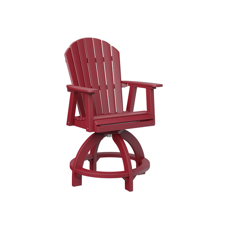 Comfo Back Outdoor Bar Stool, White/Aruba Blue, 22.5"