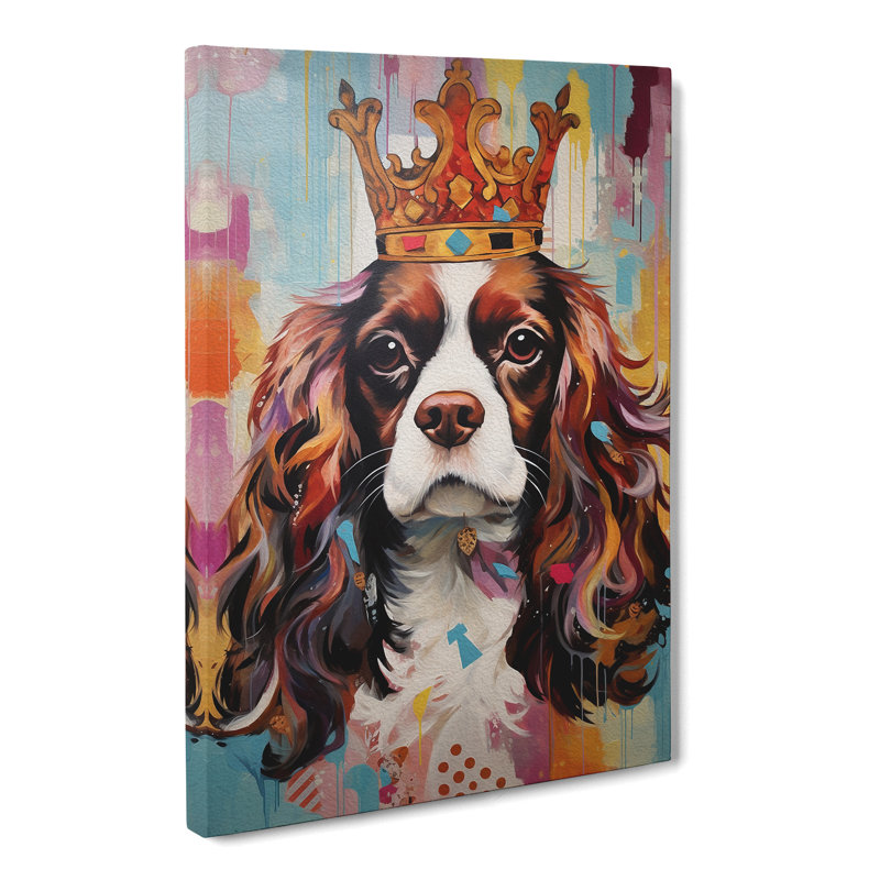 Cavalier King Charles Spaniel Contemporary - No Frame Print, 76cm H x 50cm W x 3cm D