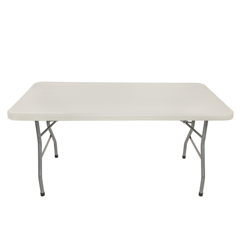 Heavy Duty Plastic Rectangular Portable Banquet Table, 29.5" H x 60" L x 30" D, Speckled Gray