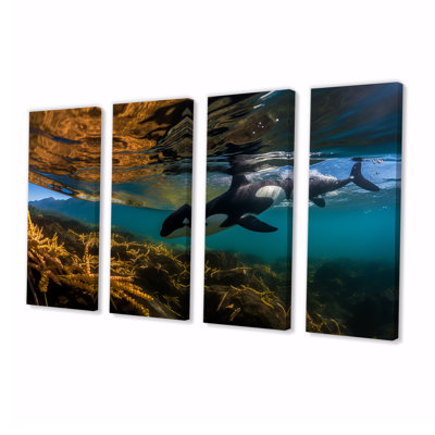 Amad - Coastal Animal Wall Art Canvas 4 Piece