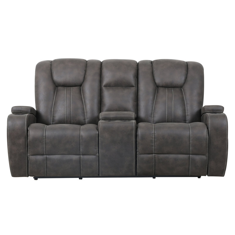 Marlow Manual Reclining Loveseat, Charcoal
