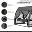 Albric 3 Seater Swing Chair Garden Swing Seats 2 in 1 Bed Grey