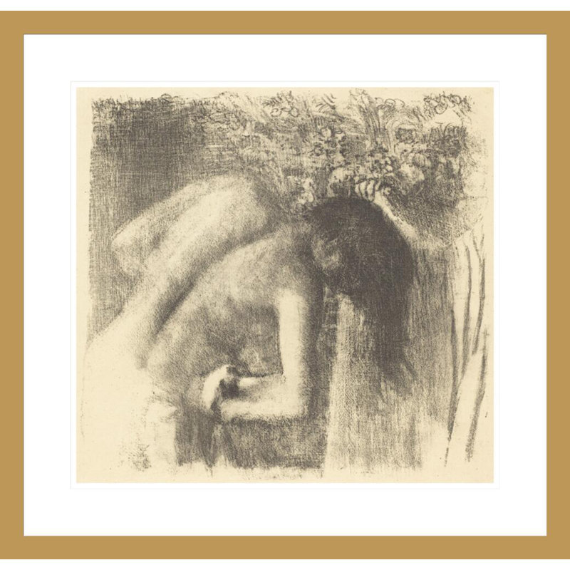 After the Bath (La sortie du bain) par Edgar Degas, H 23,5 po x l 24,41 po