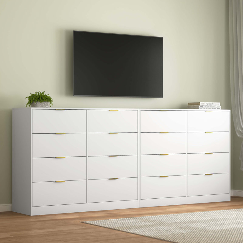Simply Modern 8-Drawer Dresser, White