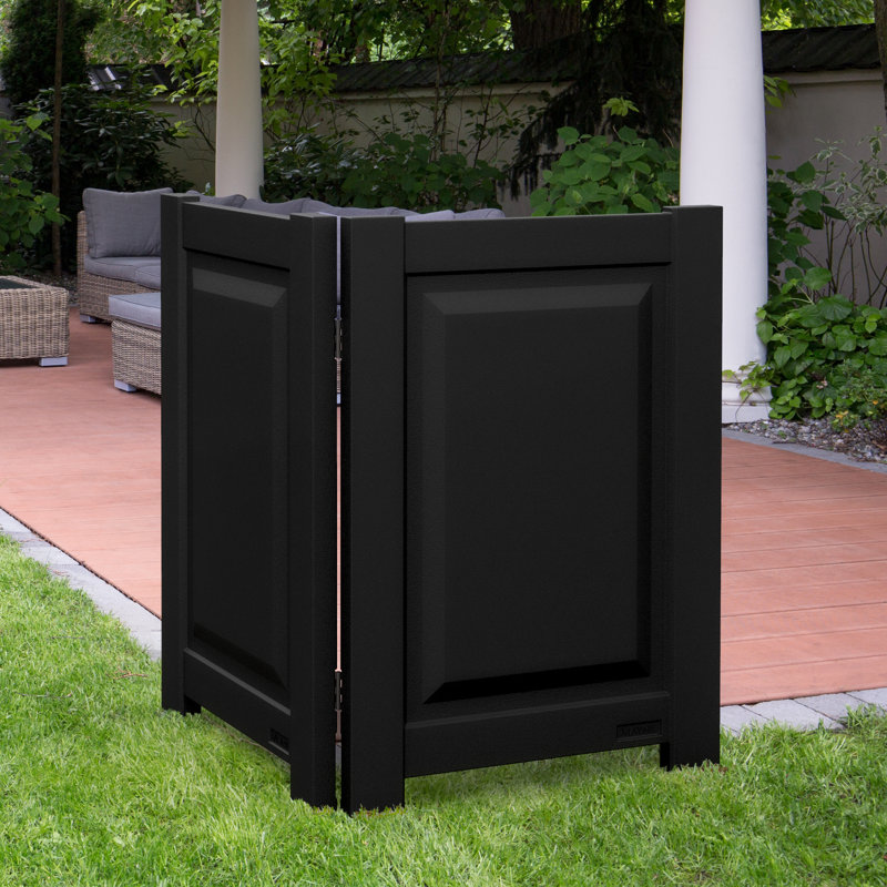 Nantucket 4 ft. H x 3 ft. W Polyethylene Privacy Screen, Black