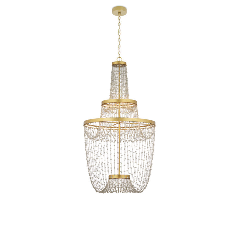 Mademoiselle 3 - Light Wrought Iron LED Chandelier