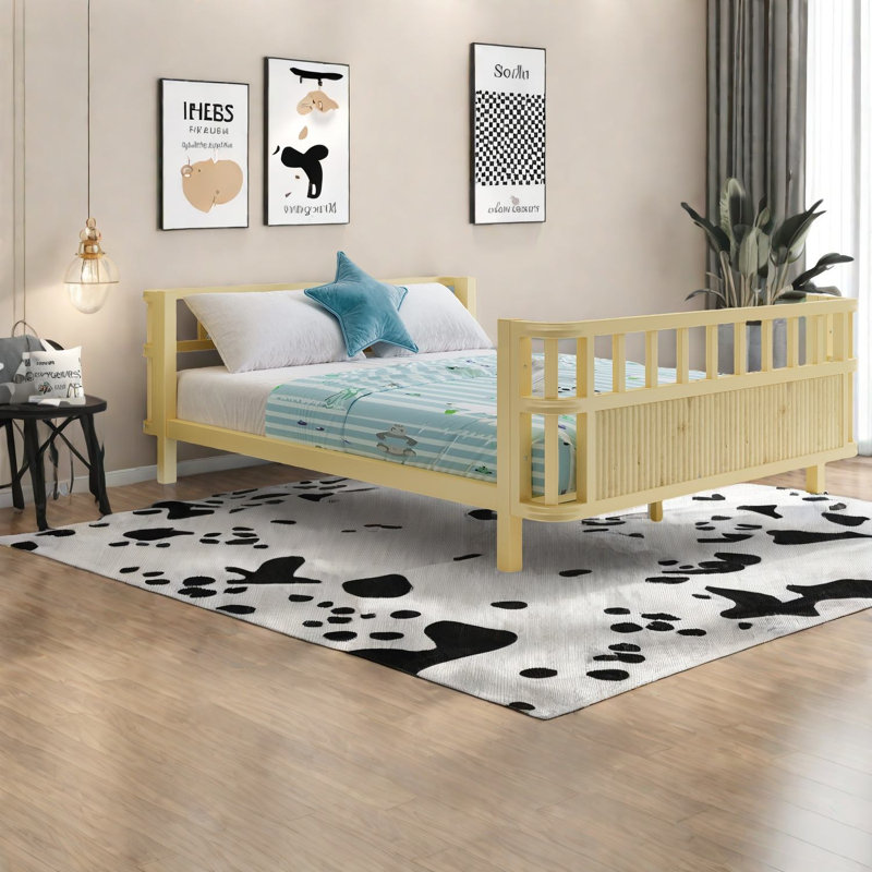 Lits pour enfants robustes, conception en bois et en métal, sécuritaire et moderne pour la maison
