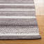 Tapis rayé en polyester fait à la main gris et ivoire Arczi-1516470583
