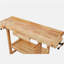 Établi en bois 55 po, banc de travail en bois robuste avec poignée réglable, table de travail du bois avec capacité de charge de 300 lb avec rangement pour garage, atelier, rangement à la maison