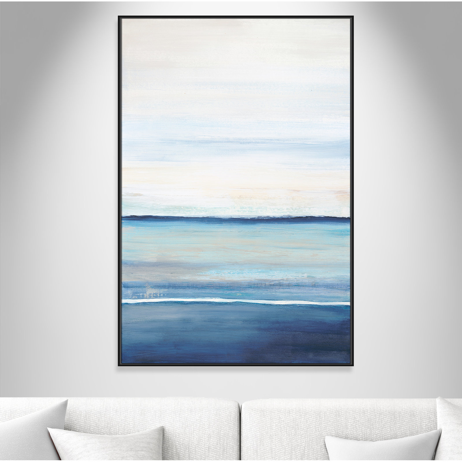 Emmit "Distant Whispers" Print by Filippo Ioco, Black Framed Canvas, 61.5" H x 41.5" W x 2" D