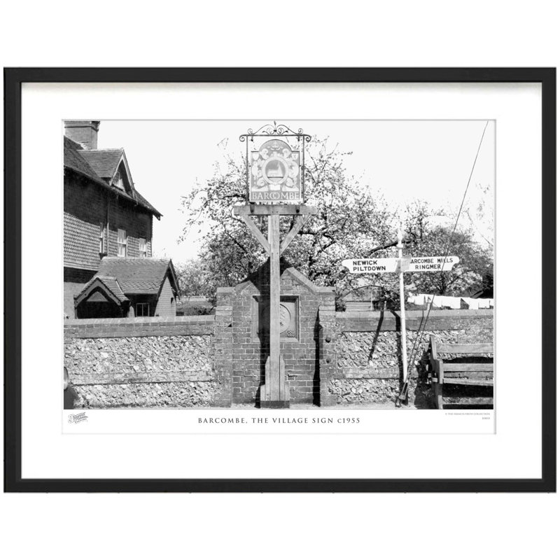Barcombe, The Village Sign C1955 by Francis Frith - Single Picture Frame Print, 40cm H x 50cm W x 2.3cm D