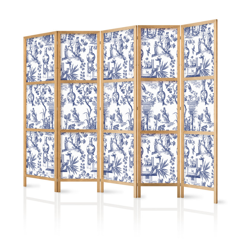 171cm H Solid Wood Folding Room Divider, 5, 171cm H x 225cm W x 1.2cm D
