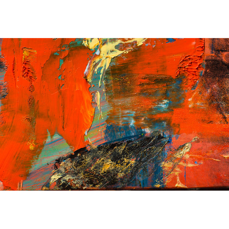 Abstract Painted Canvas by Vimvertigo - Wrapped Canvas Painting, 30cm H x 46cm W