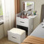 31 bureaux avec option de meuble-lavabo et rangement, station de charge blanche compacte
