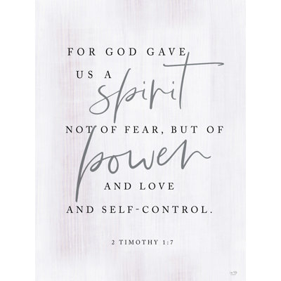 «For God Gave Us a Spirit», art textuel sur toile tendue