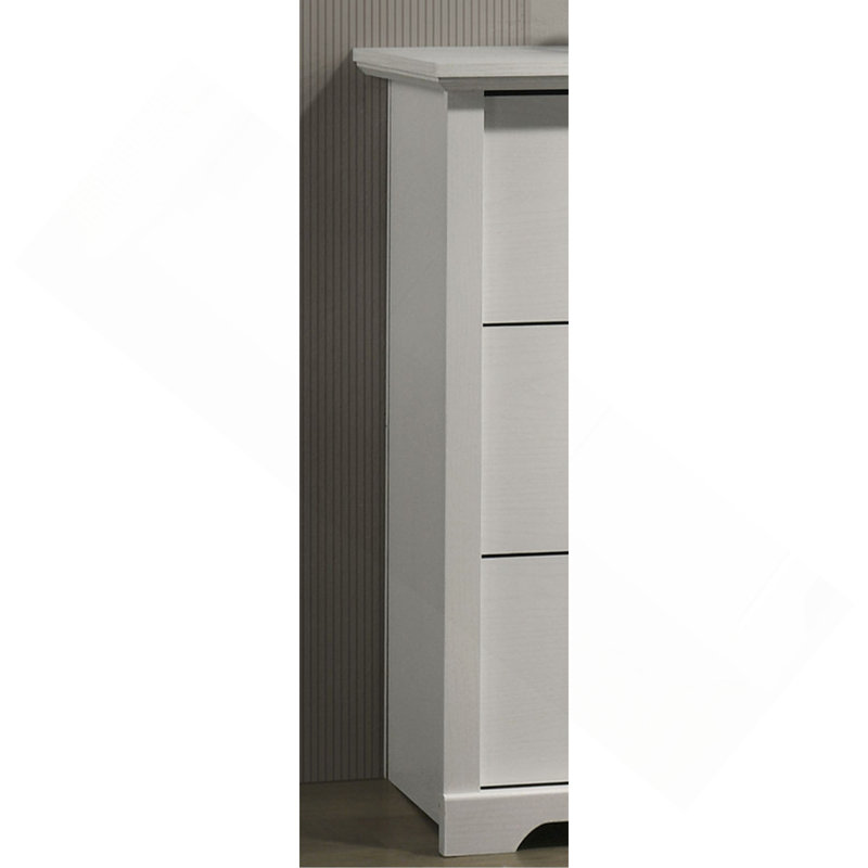 Commode 6 tiroirs avec poignées, Blanc