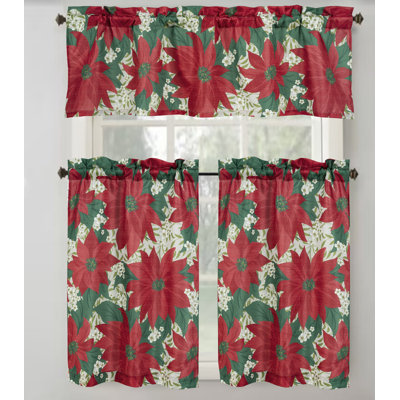 Rideau de cuisine Irva Poinsettia