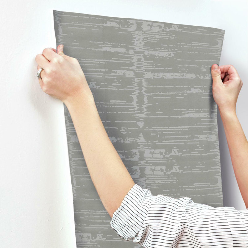 Papier peint velours de coton, Gris / Neutre