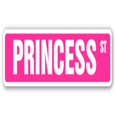 Princess Street Sign Childrens Name Room