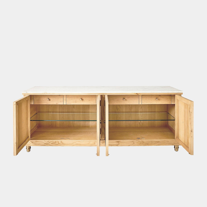 Directoire 86'' W Marble Console Table