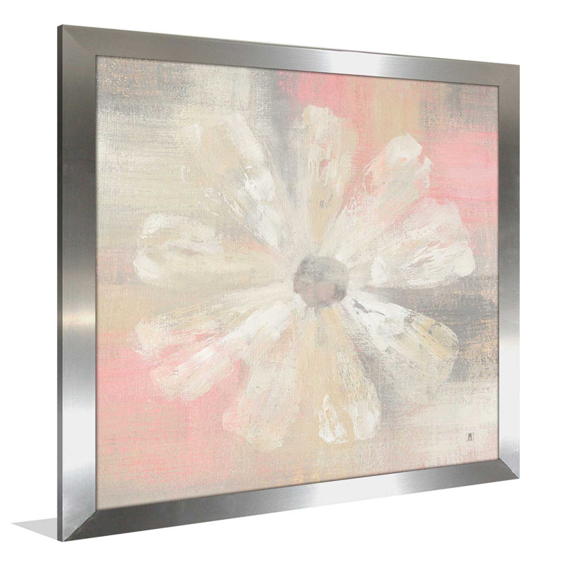 «Nimbus Bloom I», art encadré en acrylique, H 21,5 po x l 21,5 po x P 0,75 po, Encadrement argenté