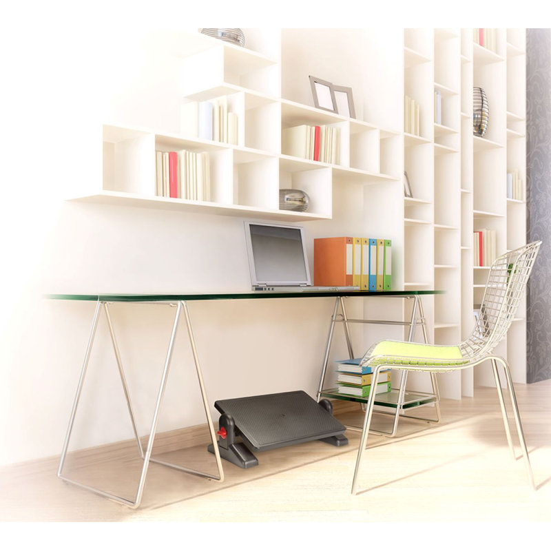 Ergonomic Adjustable Black Office Footrest