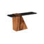 Slant Console Table, Natural/Black