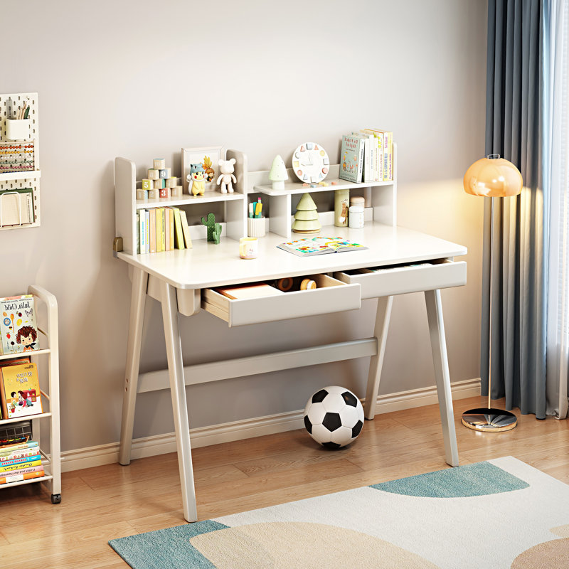 100.1Cm W Rectangular Writing Desk, White