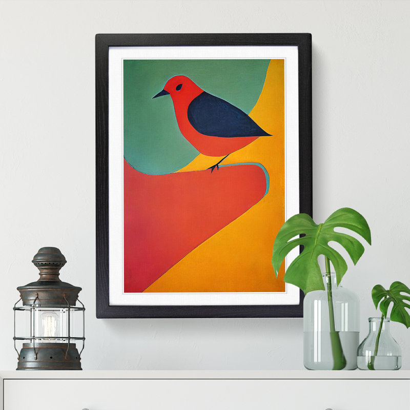 Angellyn Dove Bird Abstract Vol.3 - Picture Frame Print, Black, 64cm H x 46cm W x 2cm D