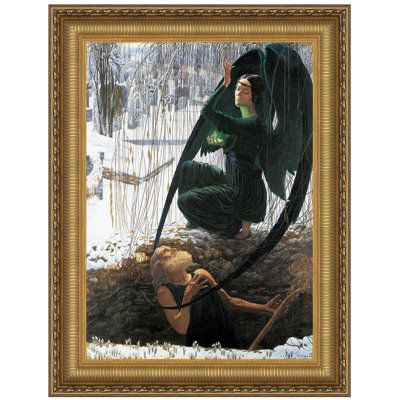 " The Death of the Gravedigger, 1895 " Oil Print