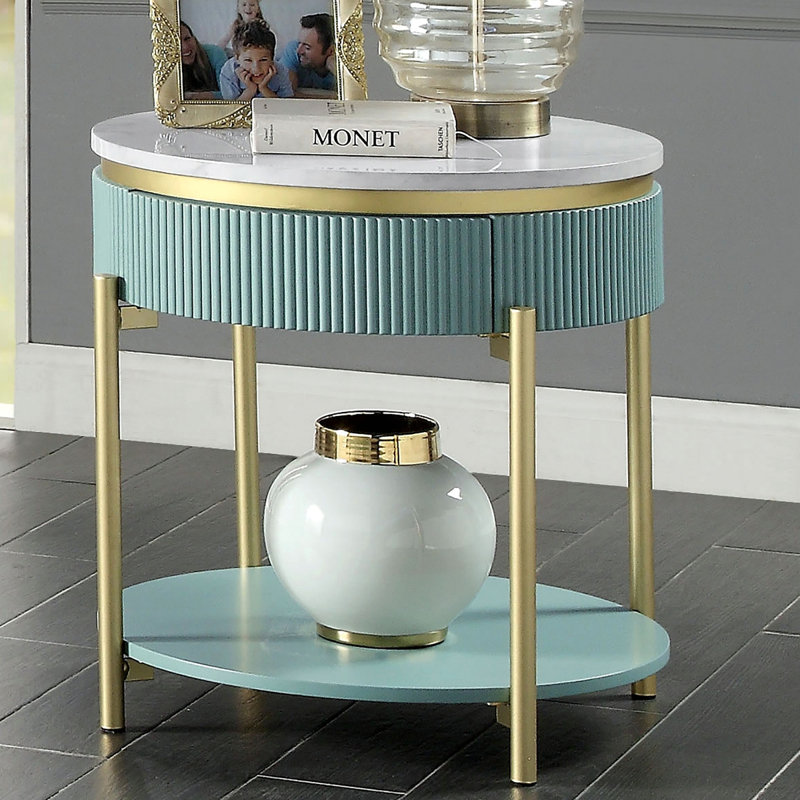 Table de bout 1Pc, Sarcelle
