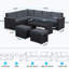 Ensemble de meubles de patio 6 pièces avec table basse et table basse-88961853-88961854