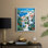 «Garden By the Sea», reproduction encadrée - bois massif