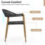 Ensemble de 2 fauteuils de salle à manger d'extérieur Oniel