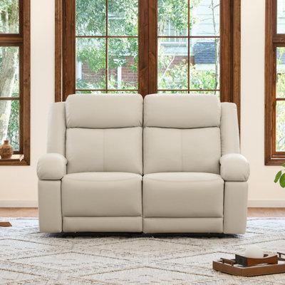 Zachery Genuine Leather Power Reclining Sofa