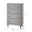 Commode rembourrée 4 tiroirs grise