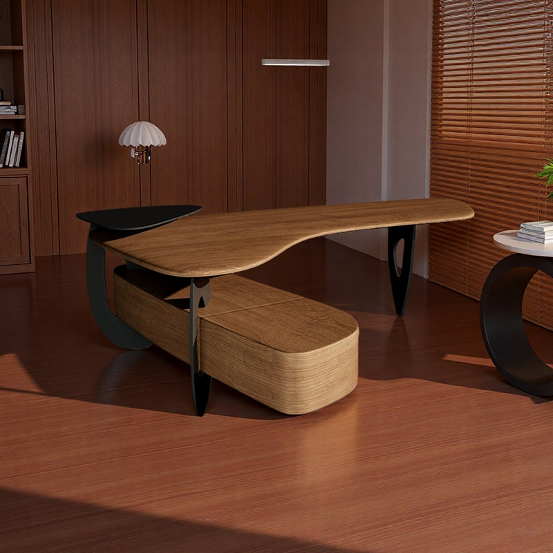 Computer Desk, 31.5" H x 102.36" W x 82.68" D